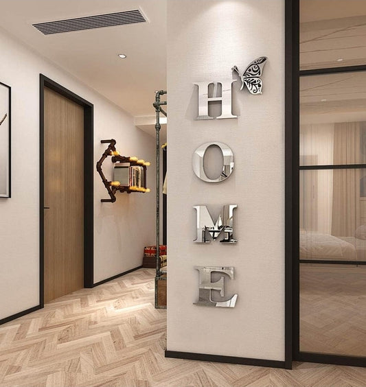 Mirror HOME letters
